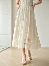 MOTF PREMIUM SOLID LACE OVERLAY FLARE SKIRT